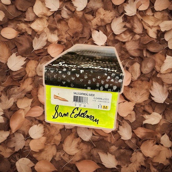 NWT Sam Edelman ‘Sally’ Pointed Toe Flats in “Oatmeal” Suede Leather Size 11 - Picture 4 of 16